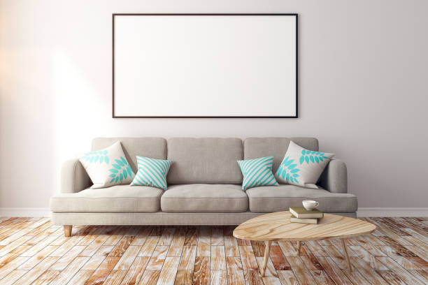 istock Contemporary living room with empty banner 940107706