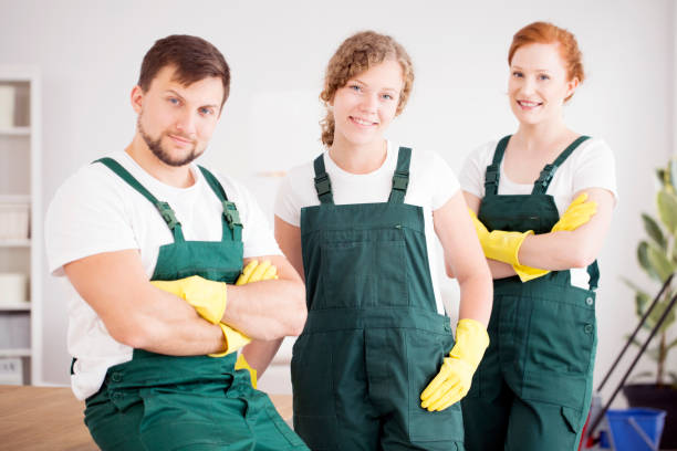 istock Two cleaning ladies and cleaner 940108632
