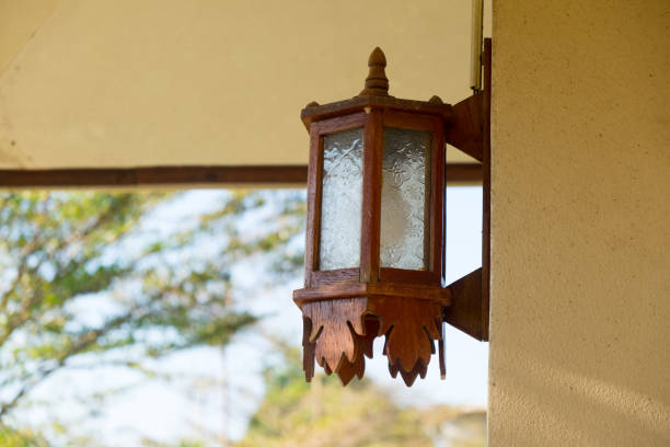 istock Old decoration lantern in Thai ancient style house 940128678