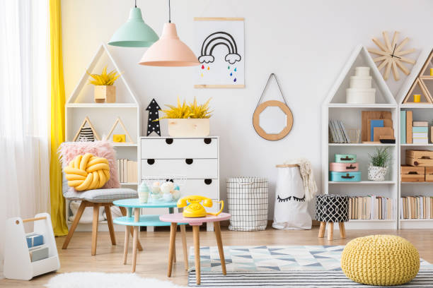 istock Pastel kid's playroom interior 940134520