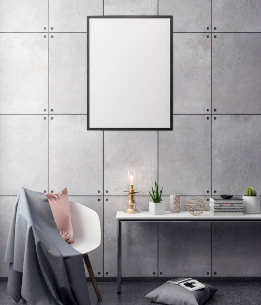 istock Mockup Poster in the interior, 3D illustration of a modern design 940144166