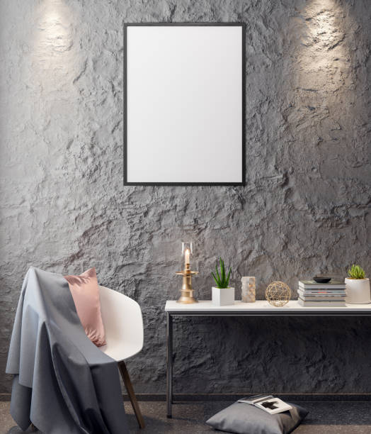 istock Mockup Poster in the interior, 3D illustration of a modern design 940146508