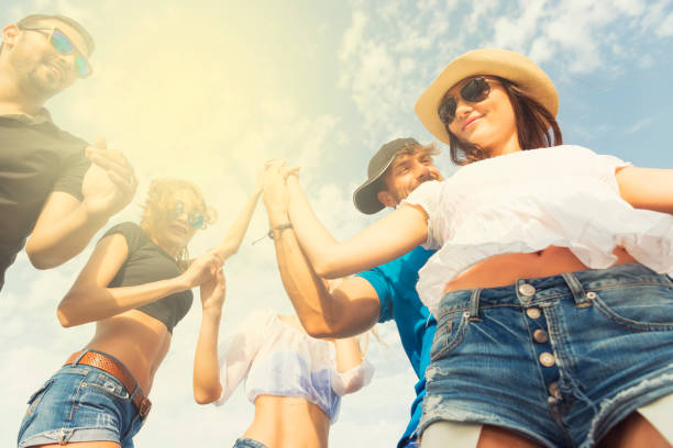 istock Multinational friends having a boat party in Dubai 940148038