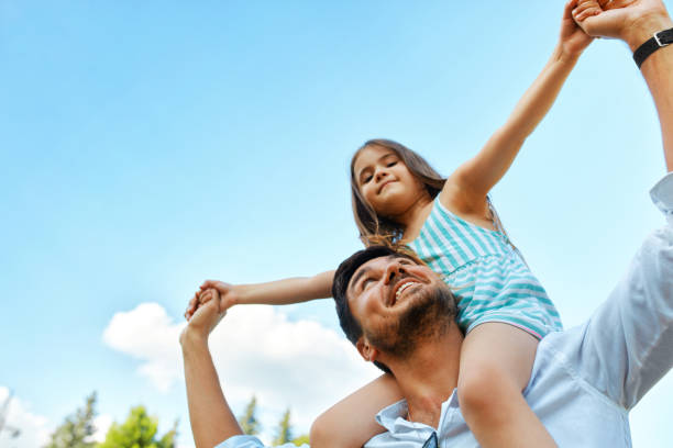 istock Happy Father And Child Having Fun Playing Outdoors. Family Time 940152076