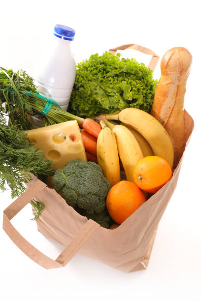istock paper bag with healthy organic product 940154190