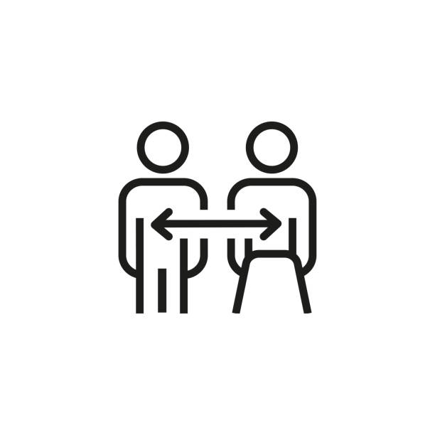 Relationship concept icon Line icon of arrow between man and woman. Gender equality, transgender, couple. Relationship concept. Can be used for topics like family, human rights, communication gender equality stock illustrations