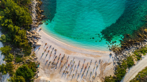 istock Marble beach (Saliara beach). Thassos island, Greece 940158662