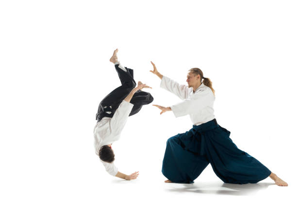 istock The two men fighting at Aikido training in martial arts school 940159508