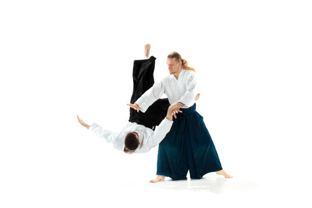 istock The two men fighting at Aikido training in martial arts school 940160016