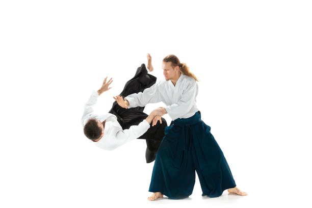 istock The two men fighting at Aikido training in martial arts school 940160066