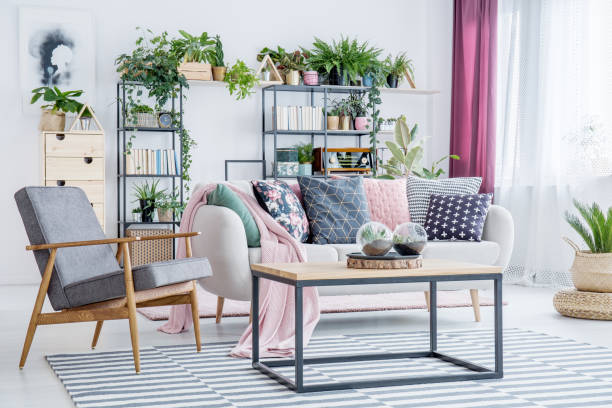 istock Grey armchair in living room 940163054