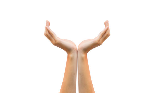 istock Empty open woman hands isolated on white background with clipping path 940165928