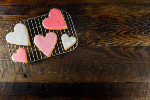 istock Frosted Heart Cookies with Copy Space to Right 940176246