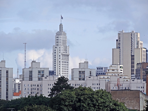 Skyline of the Sao Paulo old downtown, Brazil
