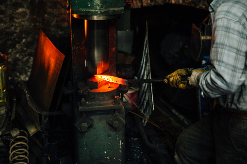 Blacksmith at work.