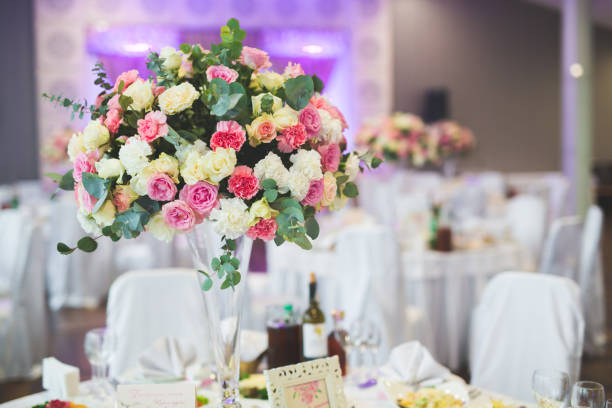 istock Interior of a restaurant prepared for wedding ceremony 940192856