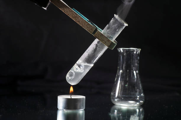 Chemical experiments in the laboratory and photo studio