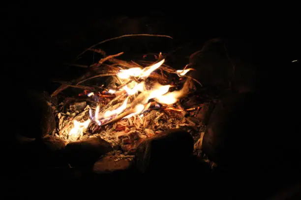 The beautiful fire we built at the campsite in Utah