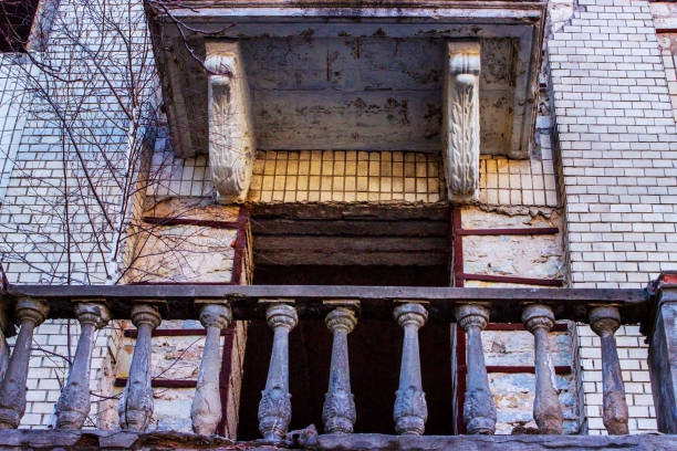 istock Hotel Ukraine, the old abandoned architecture. 940213412