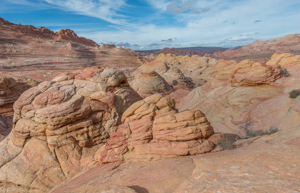 paesaggio dell'onda, arizona - cresta dellonda foto e immagini stock