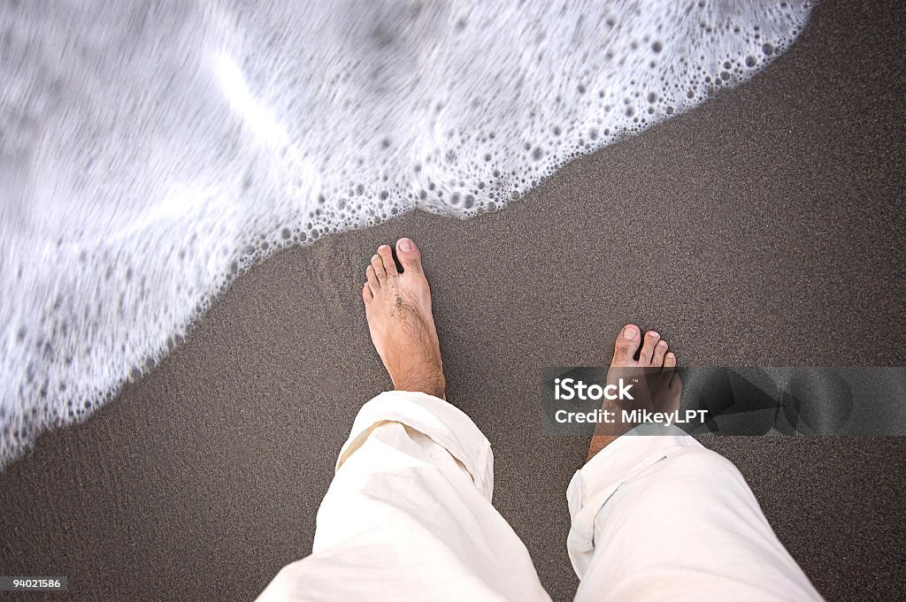 Des mousses de plage et de pieds - Photo de Bulle libre de droits