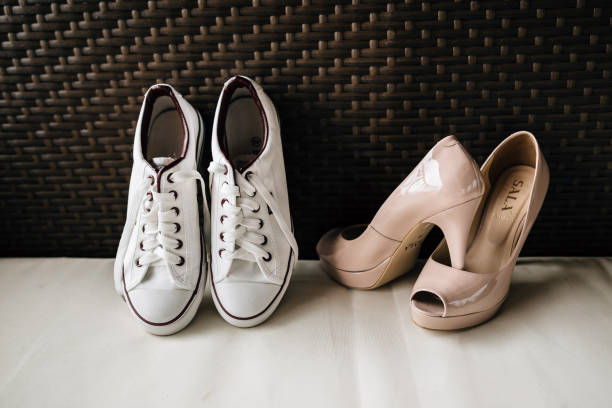 istock women's shoes on a brown background 940217602