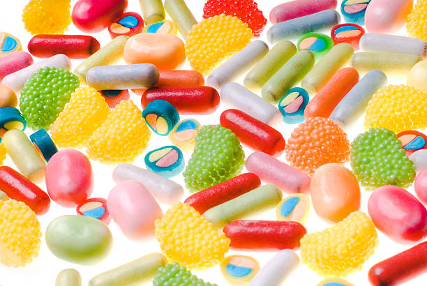 Colorful candies stock photo