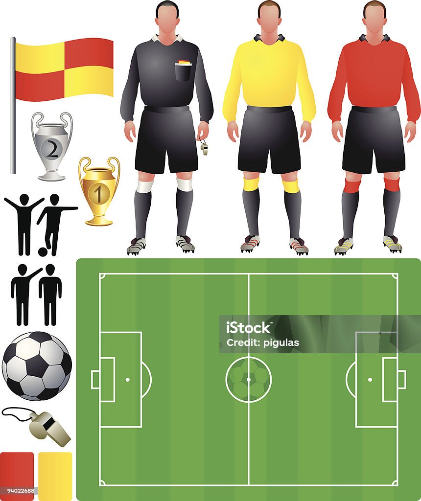 Conjunto de ícones de futebol europeu - Vetor de Bola de Futebol royalty-free