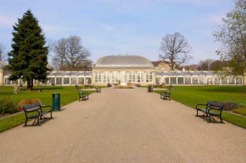 Pittsburgh, Pennsylvania -July 23, 2023: Phipps Conservatory and Botanical Gardens located in Schenley Park in Pittsburgh and is listed on the National Register of Historic Places