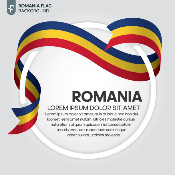 ilustraciones, imágenes clip art, dibujos animados e iconos de stock de fondo de bandera de rumania - romania romanian culture romanian flag flag