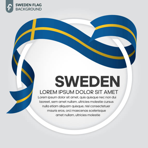 schweden flagge hintergrund - stockholm sweden flag swedish culture stock-grafiken, -clipart, -cartoons und -symbole