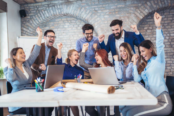 istock Successful entrepreneurs and business people achieving goals 940237846