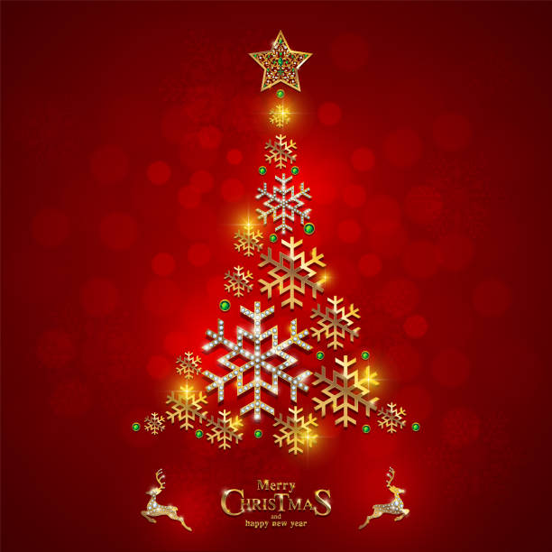 istock Christmas Greeting and New Years card templates with gold patterned and crystals on background color. 940243366