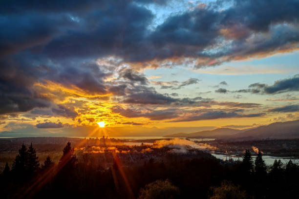 istock sunset view from mountaintop, Burnaby Mountain, British Columbia, Canada 940243496