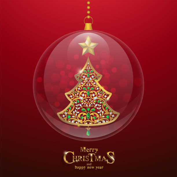 istock Christmas Greeting and New Years card templates with gold patterned and crystals on background color. 940244492