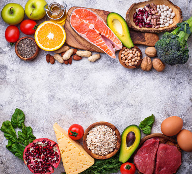 istock Meat, fish, legumes, nuts and vegetables. 940248262