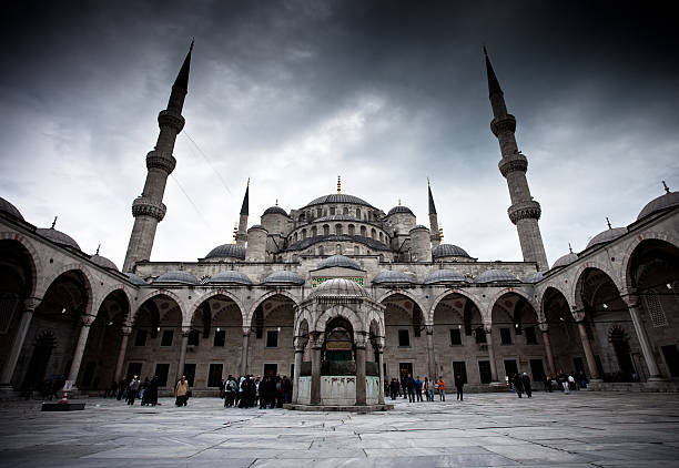 Courtyard da Mesquita do Sultão Ahmed - foto de acervo