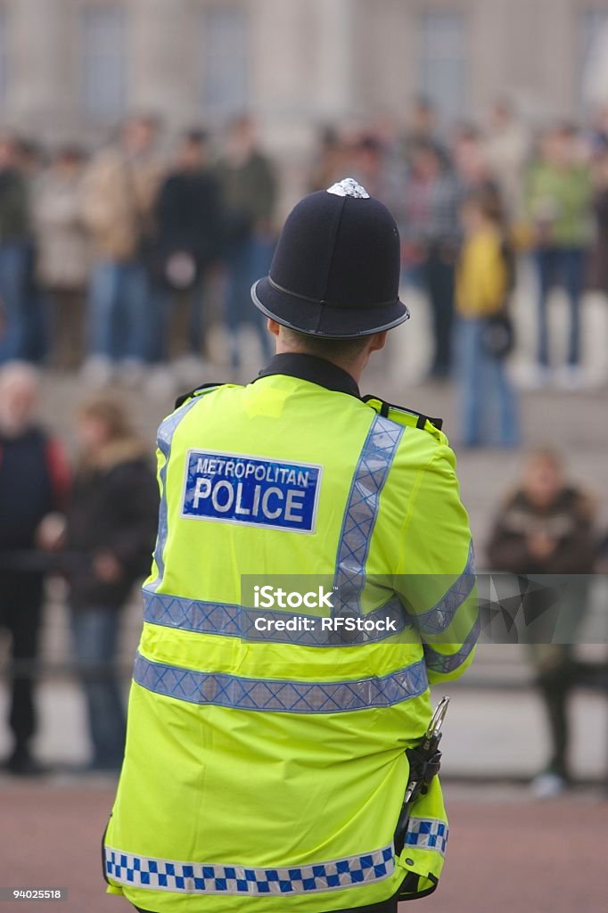 British cop outside Buckingham Palace  Police Force Stock Photo