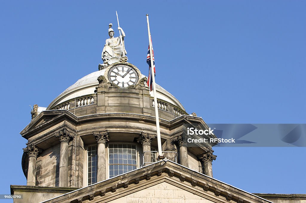 Minerva, der Göttin der Weisheit auf Liverpool Town Hall - Lizenzfrei Außenaufnahme von Gebäuden Stock-Foto