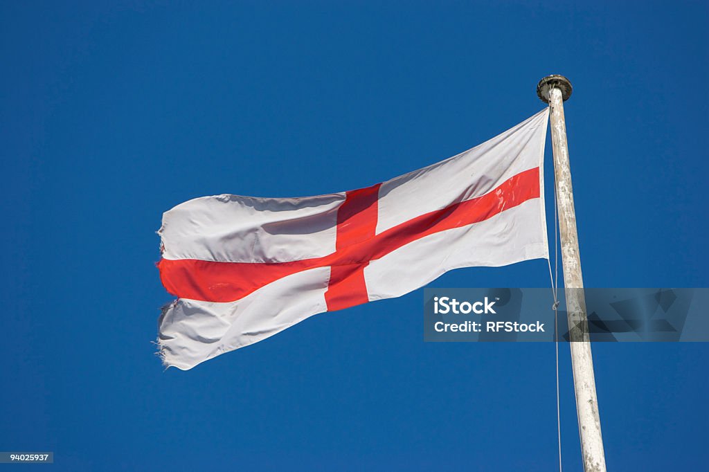 St. George's Cross-bandera de inglaterra - Foto de stock de Azul libre de derechos