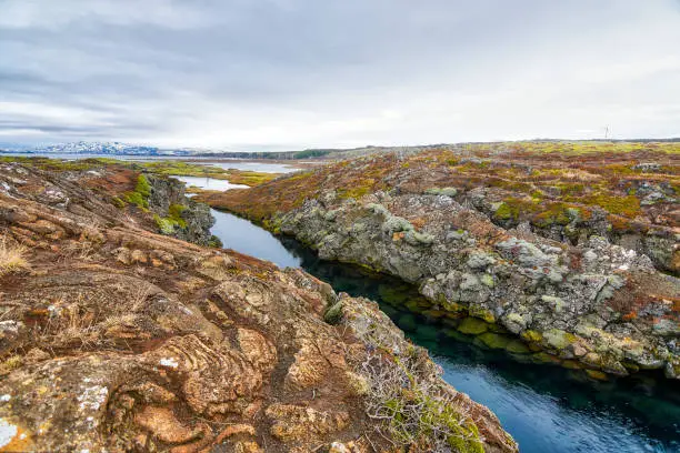 Photo of Silfra fissure in Thingvellir national park in Iceland