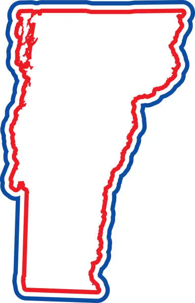 Vector illustration of Vermont Outline