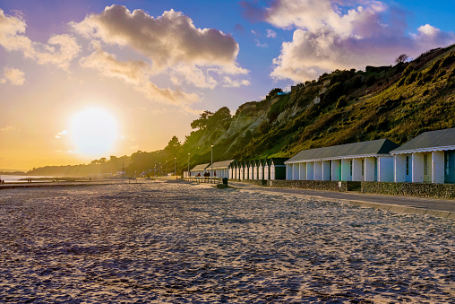 Bournemouth beach during sunset
