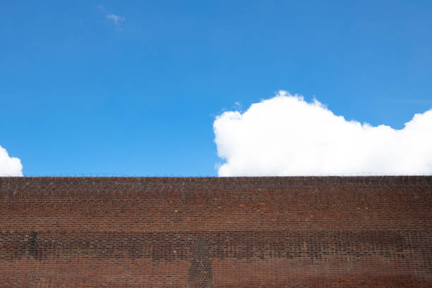 Industrial building on sunny day, stock photo