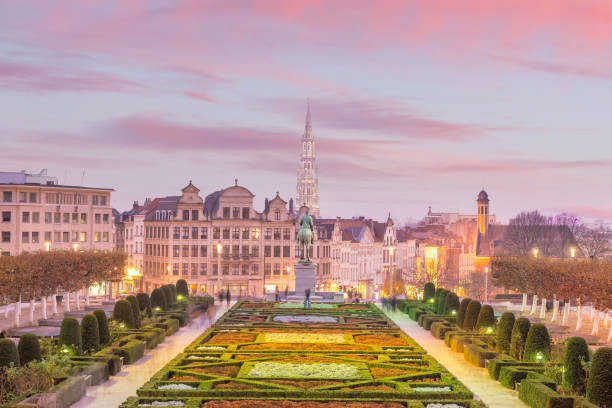 istock Brussels cityscape from Monts des Arts at twilight 940305870