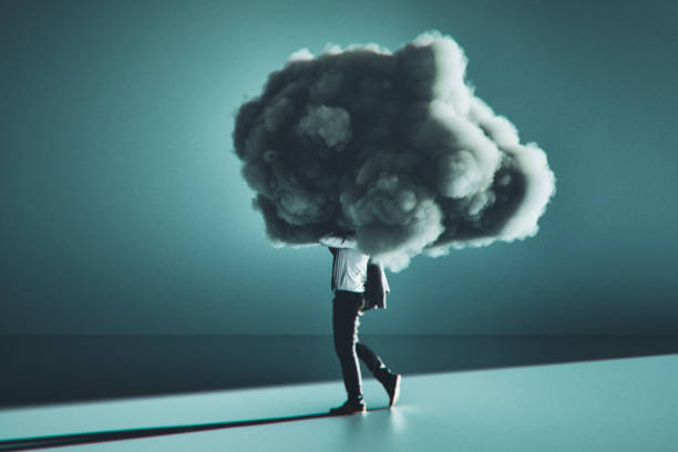 Humorous mobile cloud computing conceptual image Humorous mobile cloud computing conceptual image. ignorance stock pictures, royalty-free photos & images