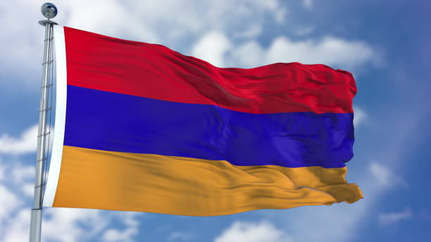 istock Armenia Flag in a Blue Sky 940318024