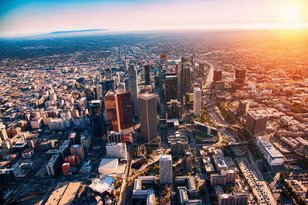 istock Los Angeles Downtown Aerial at Sunset 940318184