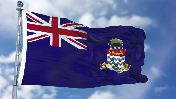istock Cayman Islands Flag in a Blue Sky 940318272