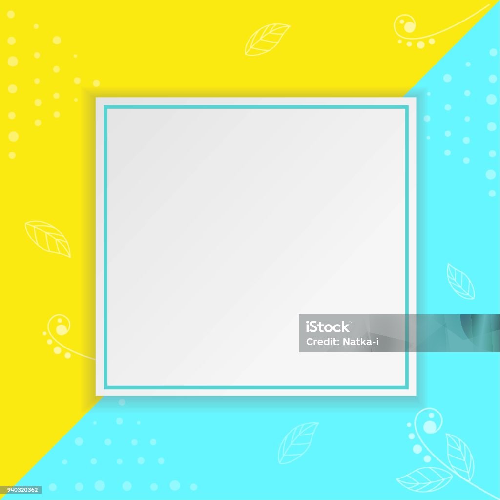 Bright Frame Abstract Paper Frame On Bright Background Stock Illustration - Download Image ...